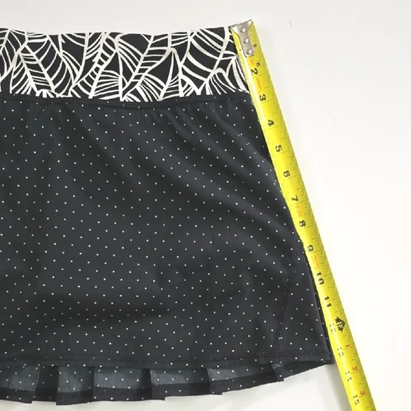 Lululemon Pace Setter Skort Skirt Sweet Polk Spot Black Pretty Palm Pleated Sz 4 - Picture 13 of 14
